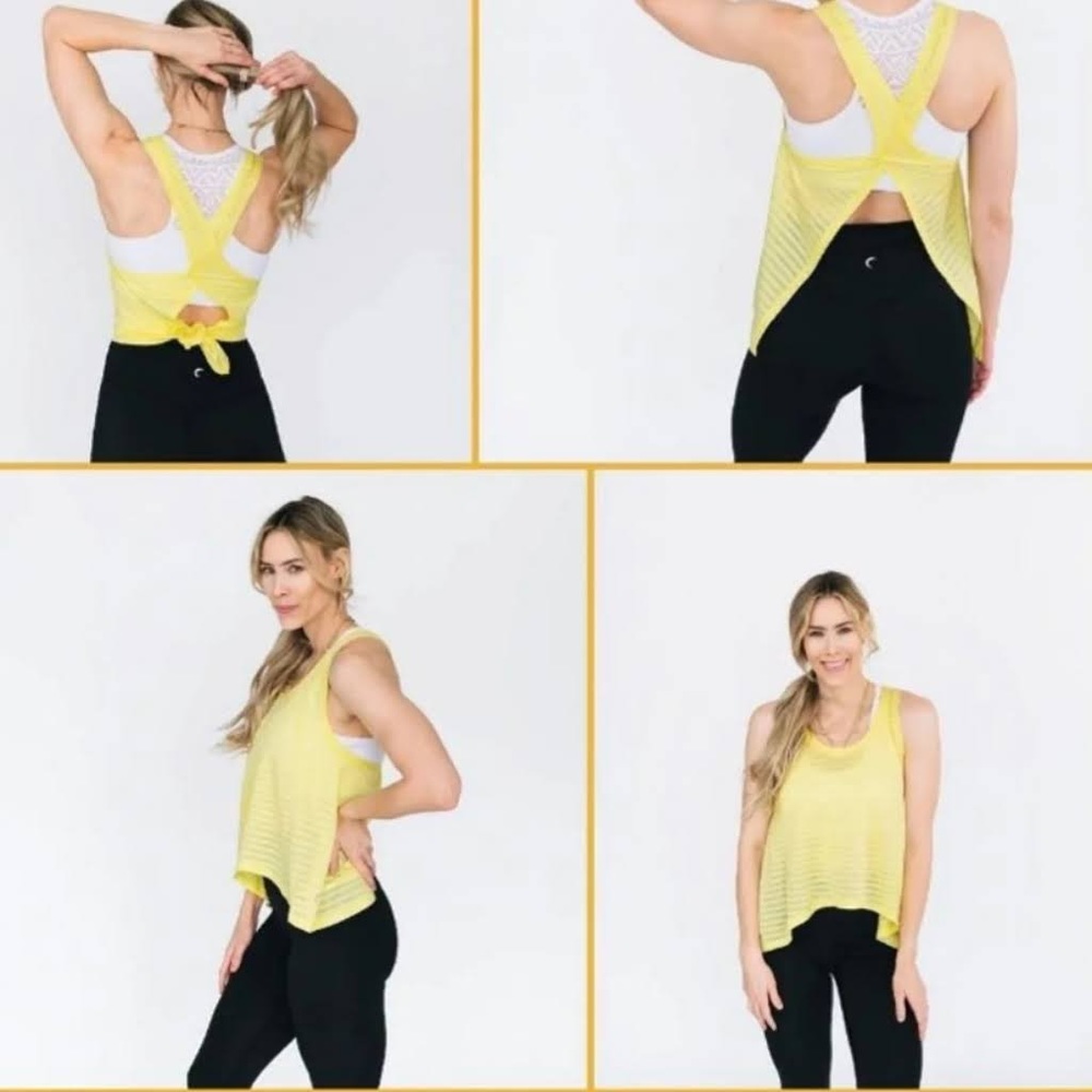 NWT Zyia Lemon Nimbus Split Back Tank XL